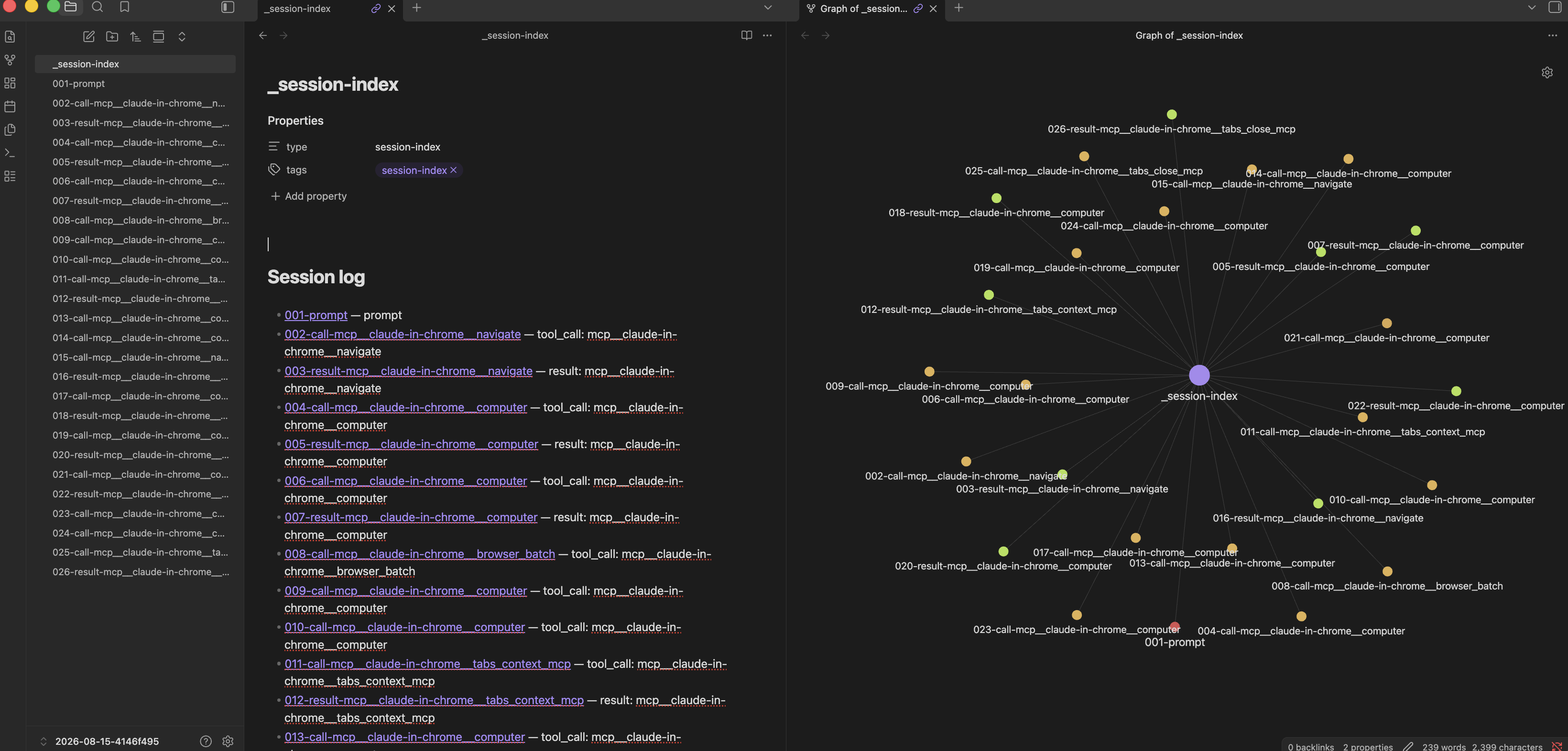 AI Session visualization